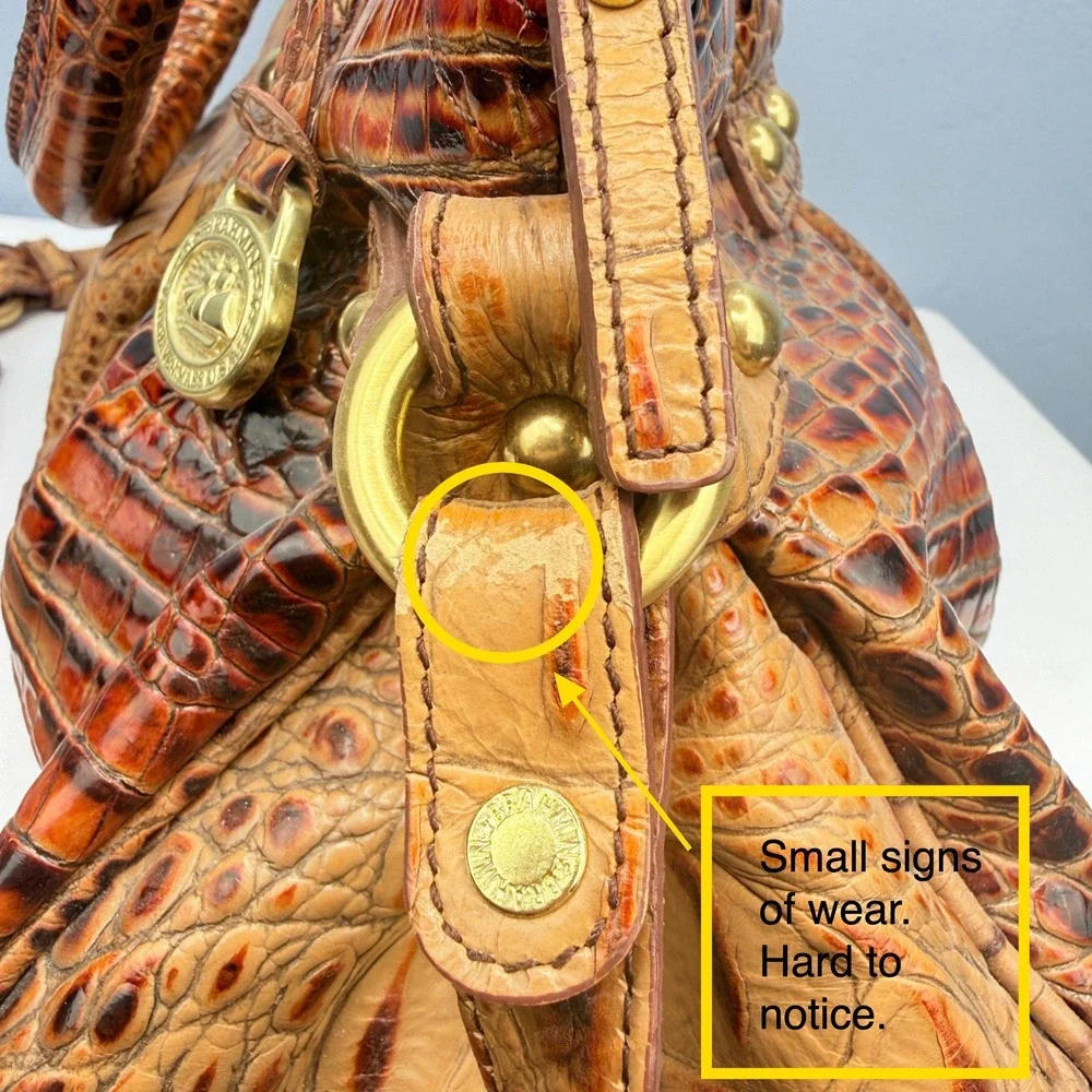 Brahmin croc embossed